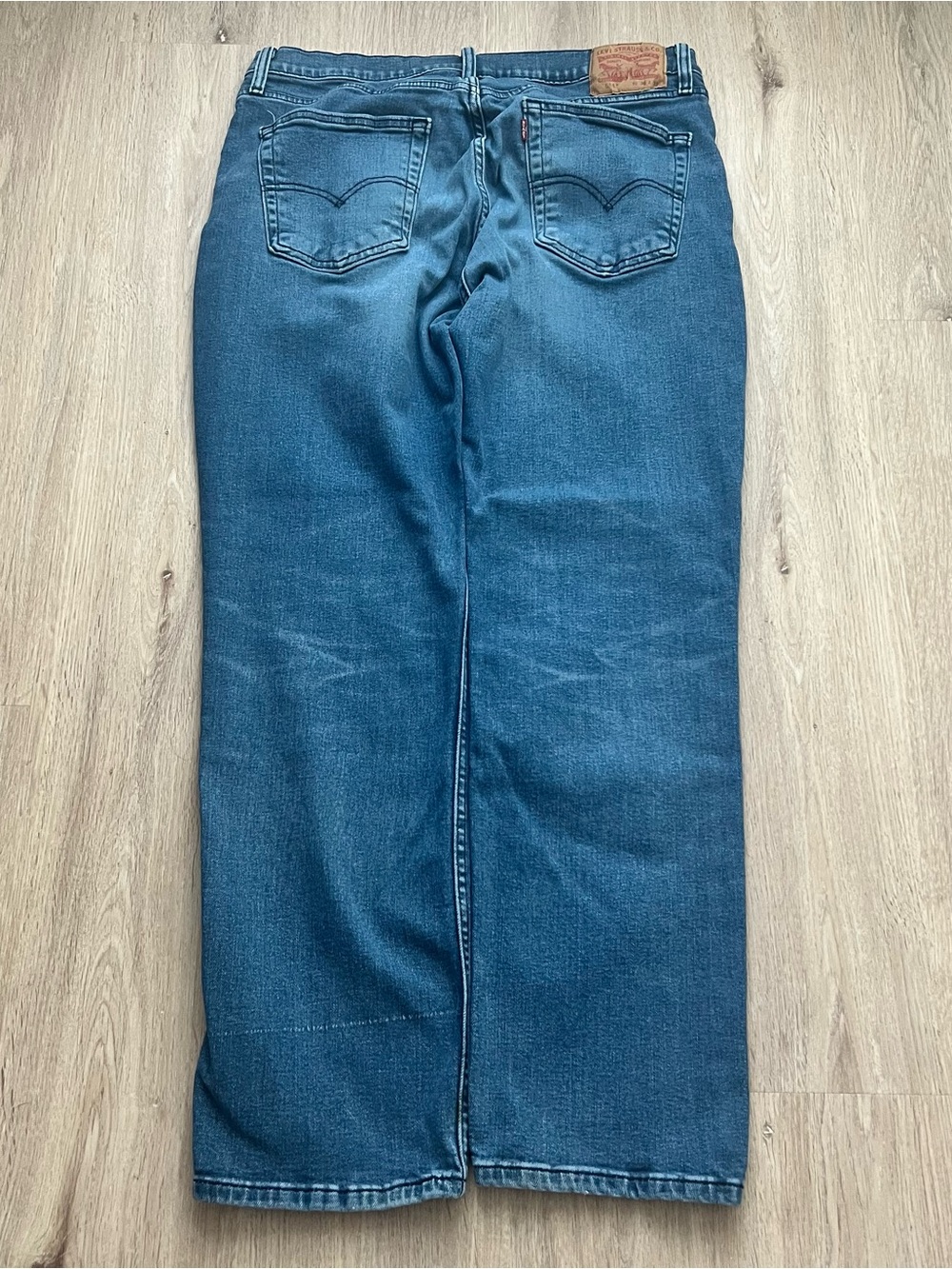 Levi's 514 Straight Fit Jeans Mens 36x32 Blue Medium Wash Stretch Denim